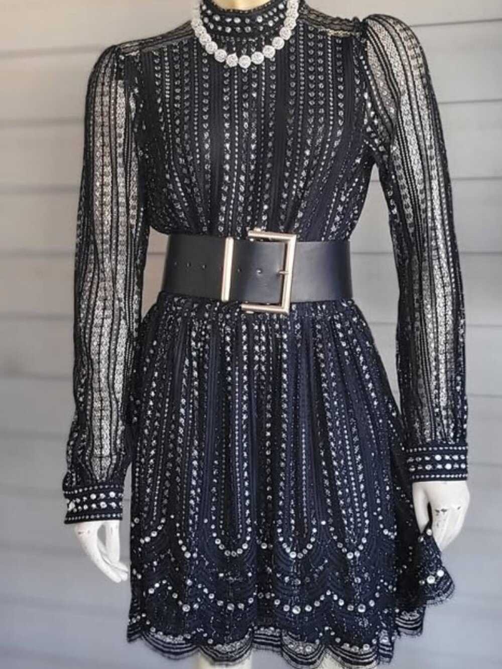 MK CRYSTAL EMBELLISHED-DRESS
